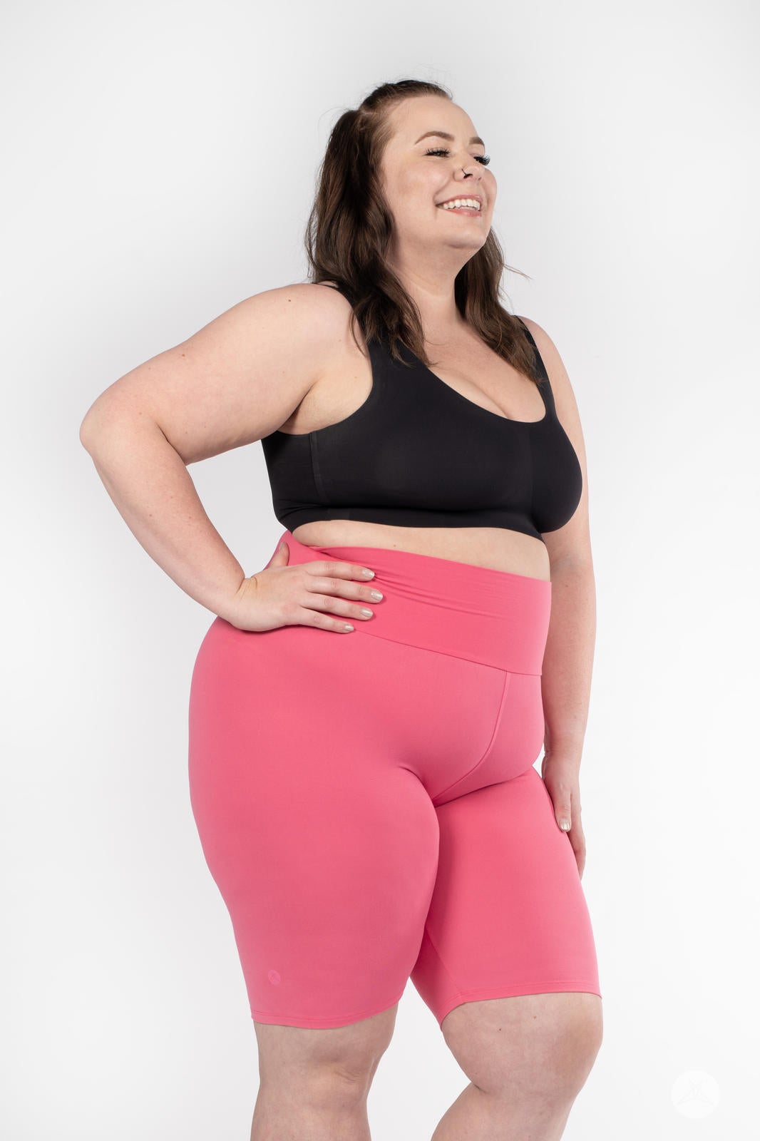 High Waisted Bike Shorts Petal Pink SweetLegs Burlington